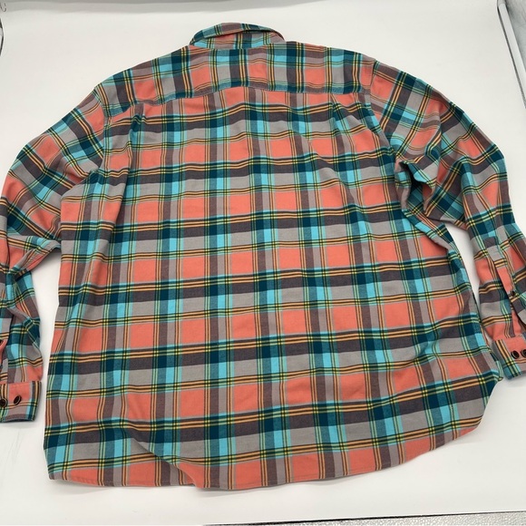 L.L. Bean Men’s XL Plaid Button-Up Shirt – Coral & Teal – Traditional Fit - Picture 10 of 10